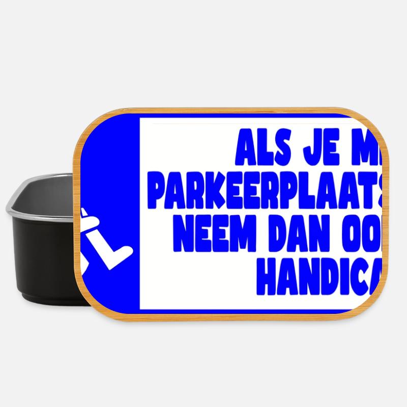 Mein Parkplatz, also auch mein Handicap! - Lunch Box - Schwarz