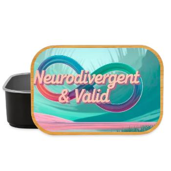 Neurodivergent & Valid - Lunch Box - black - Front