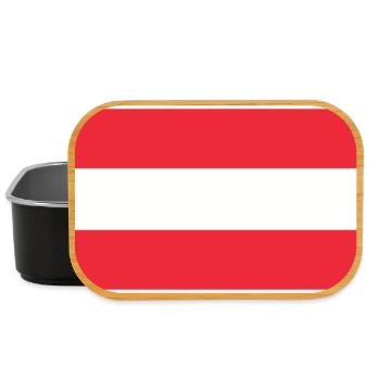 Austria Flag Classic Frame - Lunch Box - Schwarz - Vorne