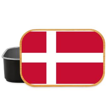 Denmark Flag Classic Frame - Lunch Box - Schwarz - Vorne