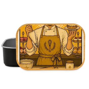Confiseur | Pâtisserie Tarot pâtisserie - Boîte à goûter - noir - Devant