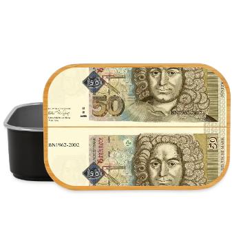 50, handgezeichnete 50er DM Scheine - Lunch Box - Schwarz - Vorne