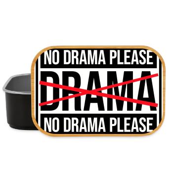 No Drama Please Rest Relaxation Relax Chill Fun - Lunch Box - black - Front