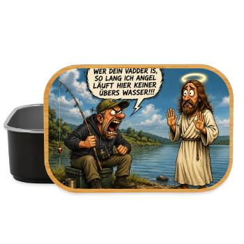 Angler mit Prioritäten - Lunch Box - Schwarz - Vorne
