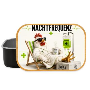 Nachtfrequenz Huhn im Sanatorium - Lunch Box - Schwarz - Vorne