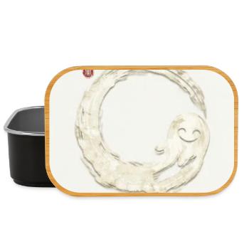 Lächelnder Zen Enso Kreis - Lunch Box - Schwarz - Vorne