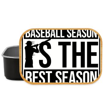 La saison de baseball est la meilleure saison des sports de fans - Boîte à goûter - noir - Devant