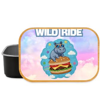 Wild Ride Hippo Burger Patch - Lunch Box - Schwarz - Vorne