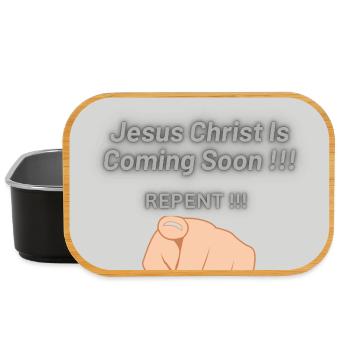 Jesus Christ Is Coming Soon !!! - Lunch Box - black - Front