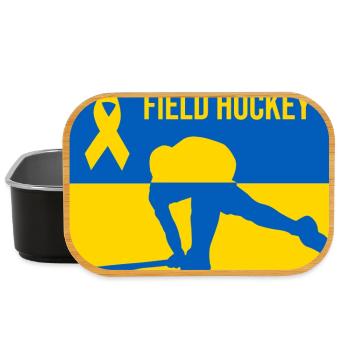 Solidarité avec le hockey sur gazon ukrainien - Boîte à goûter - noir - Devant