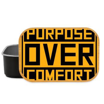 Purpose Over Comfort Motivation Mindset Wachstum - Lunch Box - Schwarz - Vorne