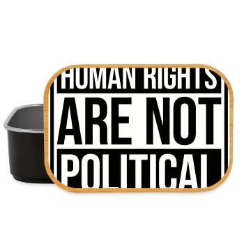 Les droits de l’homme ne sont pas politiques Logo Menschenrechte - Boîte à goûter - noir - Devant