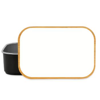 weißer Hintergrund Textur Vorlage personalisieren - Lunch Box - Schwarz - Vorne