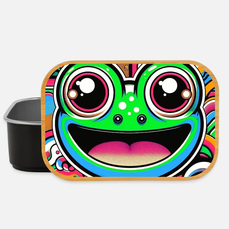 Frosch Pop Art - Lunch Box - Schwarz
