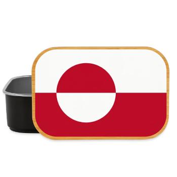 Greenland Flag - Greenlandic Flag - Lunch Box - black - Front