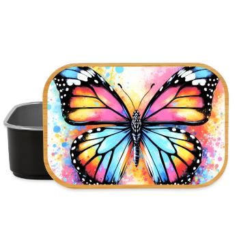 butterfly - Lunch Box - black - Front