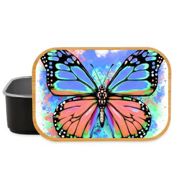 butterfly - Lunch Box - black - Front