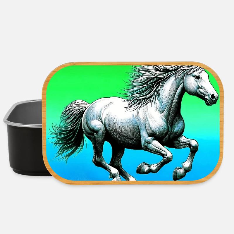 Pferd - Lunch Box - Schwarz