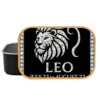 Zodiac sign Leo - Lunch Box - black - Front