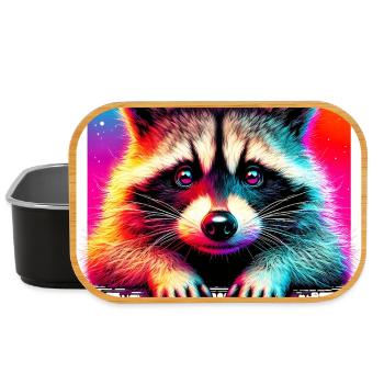Raccoon - Lunch Box - black - Front