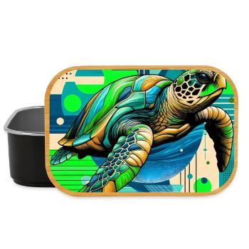 turtle - Lunch Box - black - Front