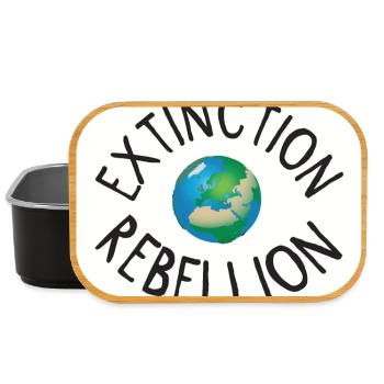 Extinction Rebellion Erde Poster weiss - Lunch Box - Schwarz - Vorne