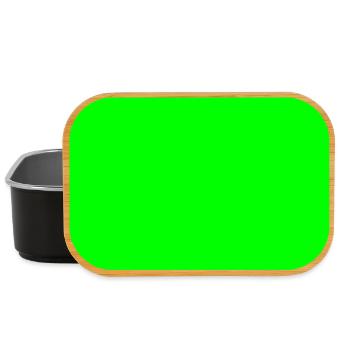 green background texture template personalize - Lunch Box - black - Front