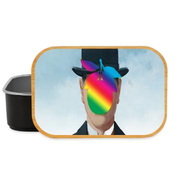 Arc-en-ciel Apple-Man - Boîte à goûter - noir - Devant
