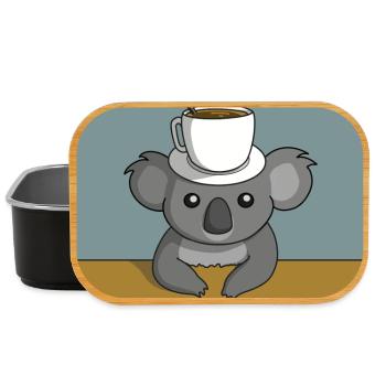 Pause café Koala - Boîte à goûter - noir - Devant