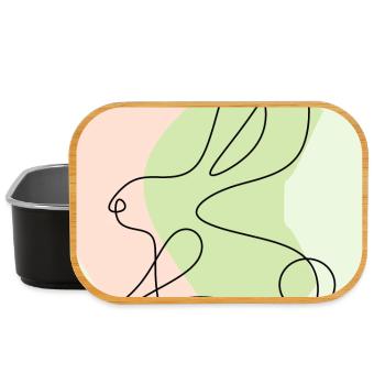 DESSIN AU TRAIT DU LAPIN DE PÂQUES - Boîte à goûter - noir - Devant