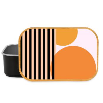 RETRO GEOMETRIE - ABSTRAKTE KUNST - Lunch Box - Schwarz - Vorne