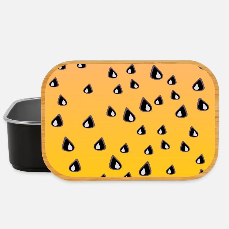 Gelbe Wassermelonen Muster GEMÜSE ESSEN KERNE - Lunch Box - Schwarz