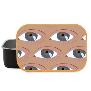 Eyes lined up - Lunch Box - black - Front