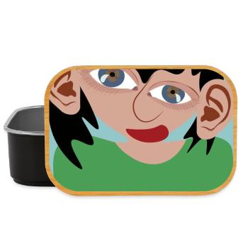 Dunkelhaarige Frau - Lunch Box - Schwarz - Vorne