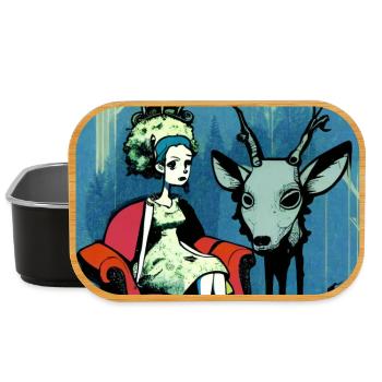 Psychedelic deer 01 - Lunch Box - black - Front
