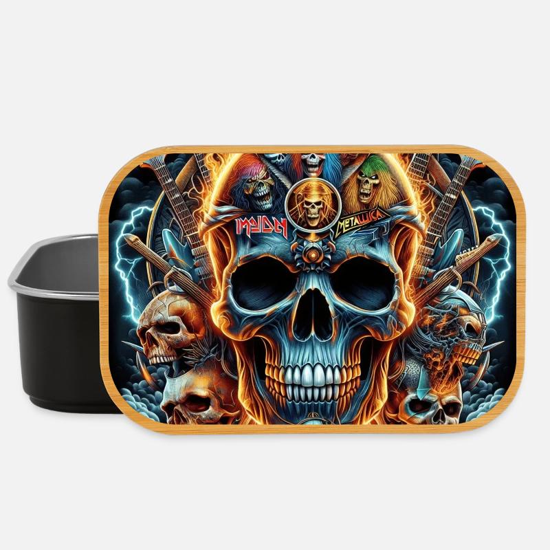 Heavy Metal Schädel - Lunch Box - Schwarz