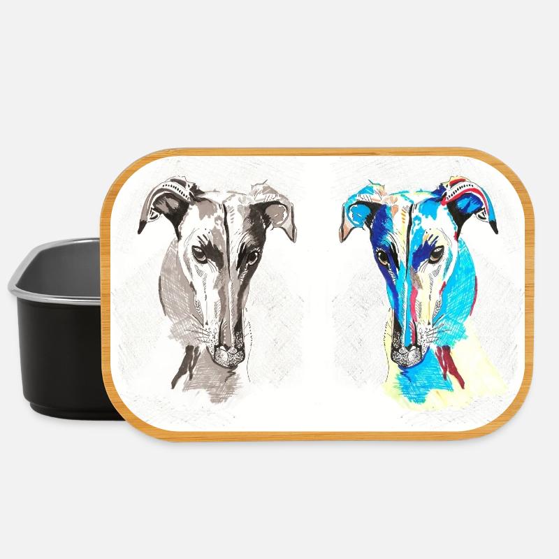 Double Dog Sketch Pop Art - Lunch Box - black