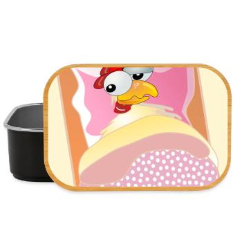Poules Élevage de poulets - COUCHAGE AU LIT - Boîte à goûter - noir - Devant