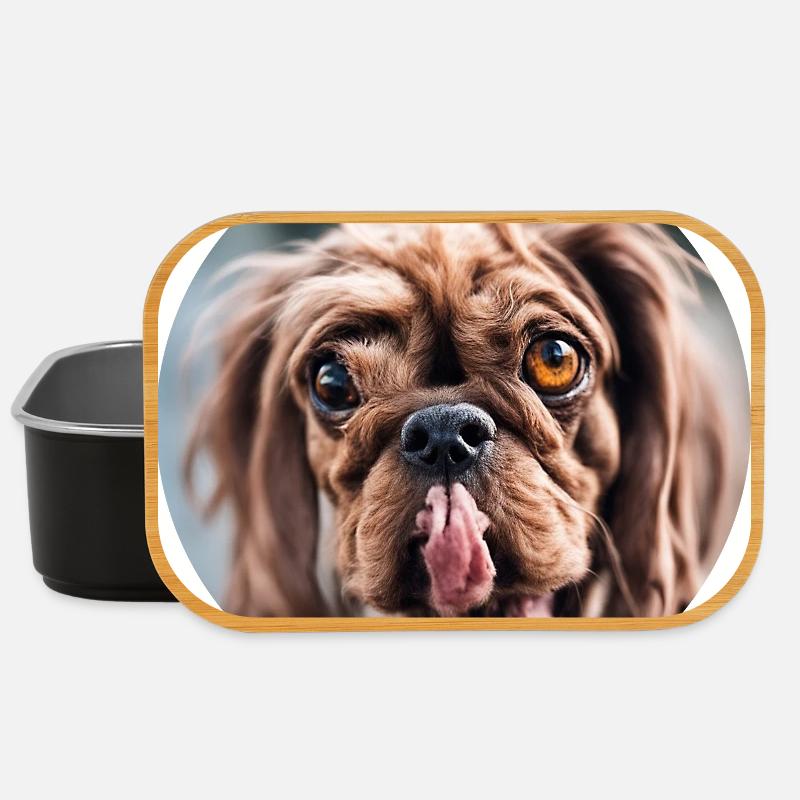 Chien moche à col rond - Boîte à goûter - noir