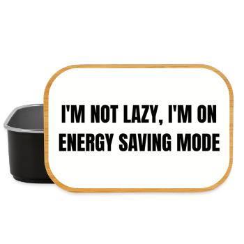Energy-Saving Mode – Lazy Mode Activated - Lunch Box - black - Front