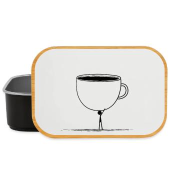 Kaffee? Nur in Eimern, bitte! - Lunch Box - Schwarz - Vorne