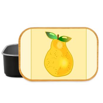 Birnenerntezeit Obst Birne - Lunch Box - Schwarz - Vorne