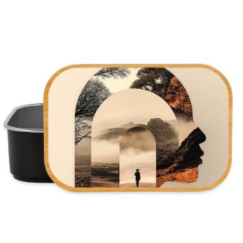 Silhouette Nature Counseling Design - Lunch Box - black - Front