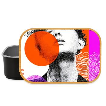 Wraparound Abstraktes Pop-Art-Porträt - Lunch Box - Schwarz - Vorne