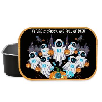 AI Ghosts: Trick or Stream! - Lunch Box - black - Front