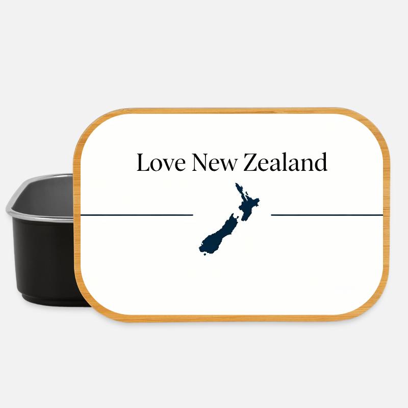Liebe Neuseeland Silhouette - Lunch Box - Schwarz