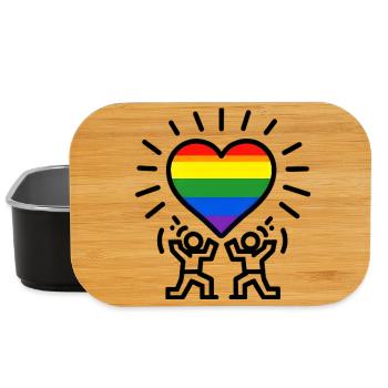 Heart Rainbow Celebration - Lunch Box - black - Front