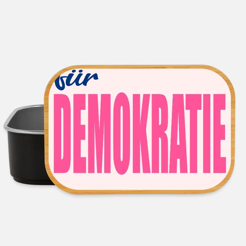 FÜR DEMOKRATIE WERTE - Lunch Box - Schwarz
