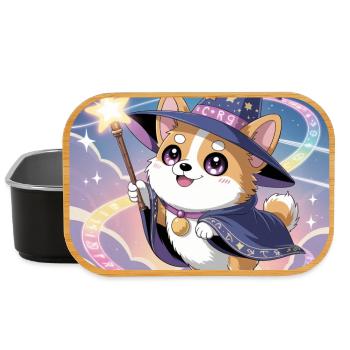 Mystical Corgi - Lunch Box - black - Front