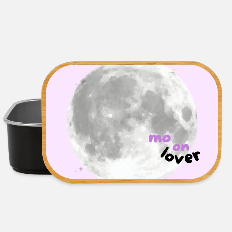 Moon Lover - Design 🌕💗✨🌸 esthétique rose mignon - Boîte à goûter - noir
